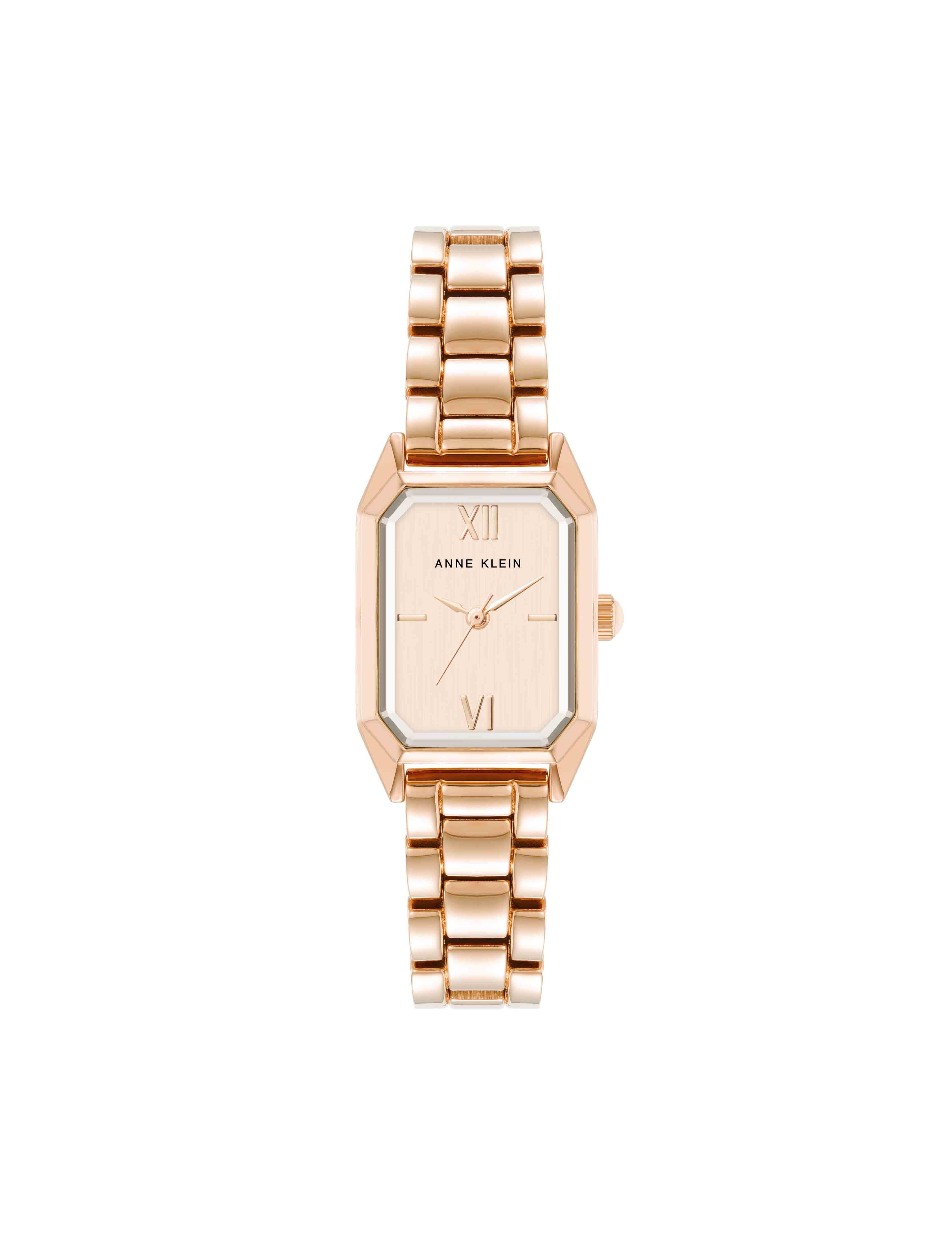 Petite Octagonal Bracelet Watch in Rose Gold - Anne Klein Rose-Tone