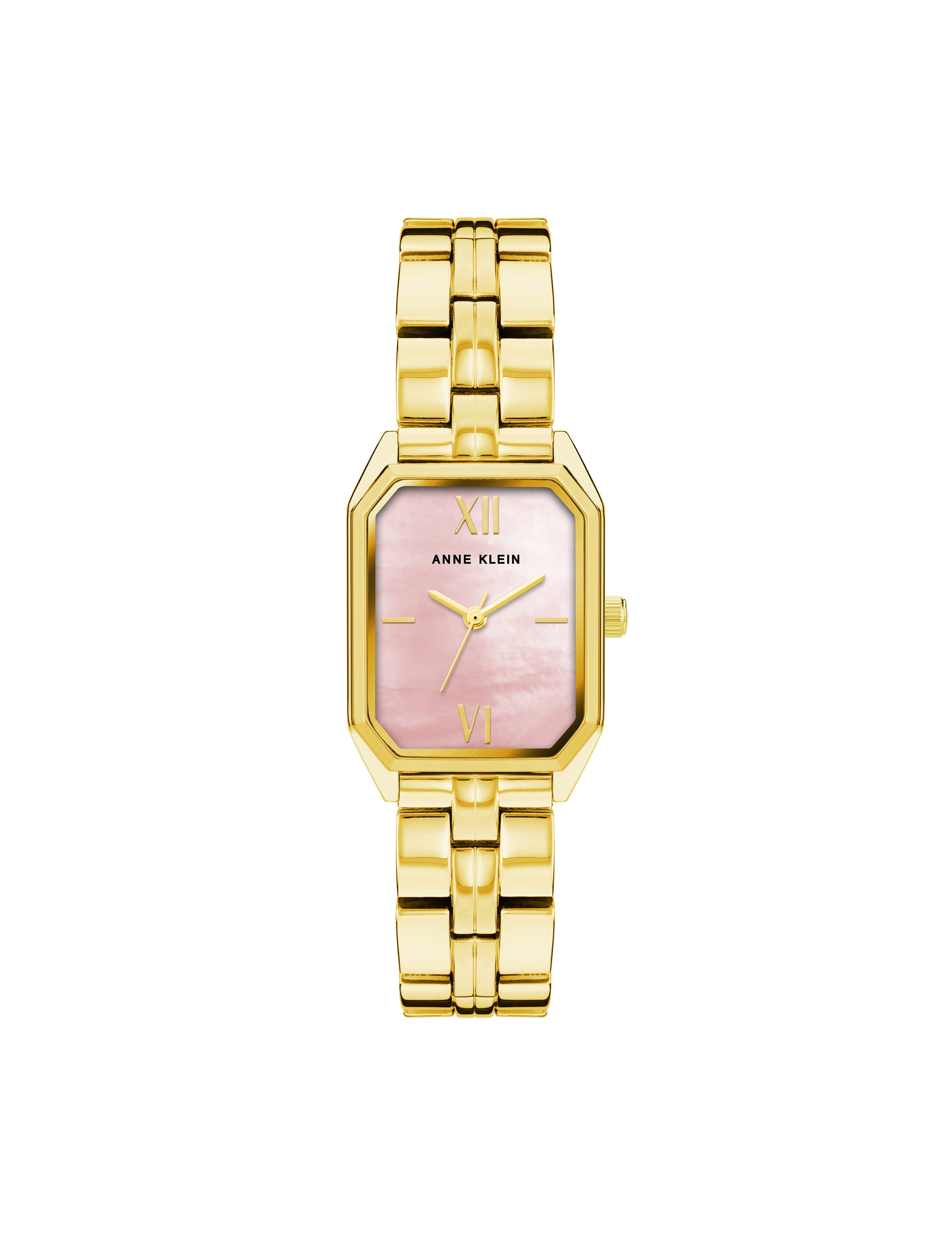 Octagonal Bracelet Watch in Gold & Pink - Anne Klein Gold-tone/Blush