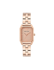 Octagonal Metal Bracelet Watch in Rose Gold - Anne Klein Rose-Tone