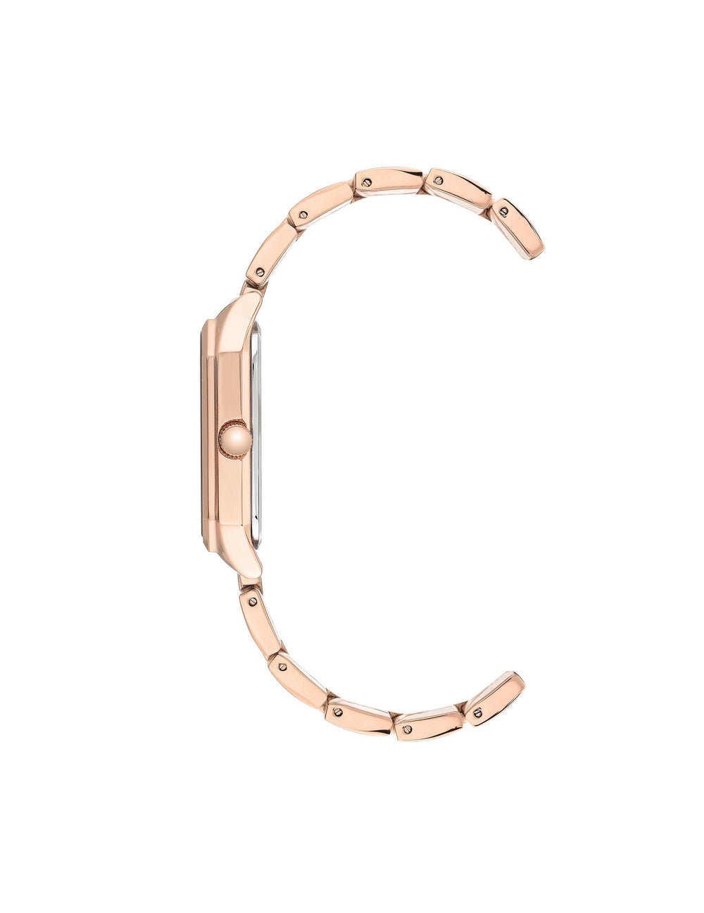 Octagonal Metal Bracelet Watch in Rose Gold - Anne Klein Rose-Tone