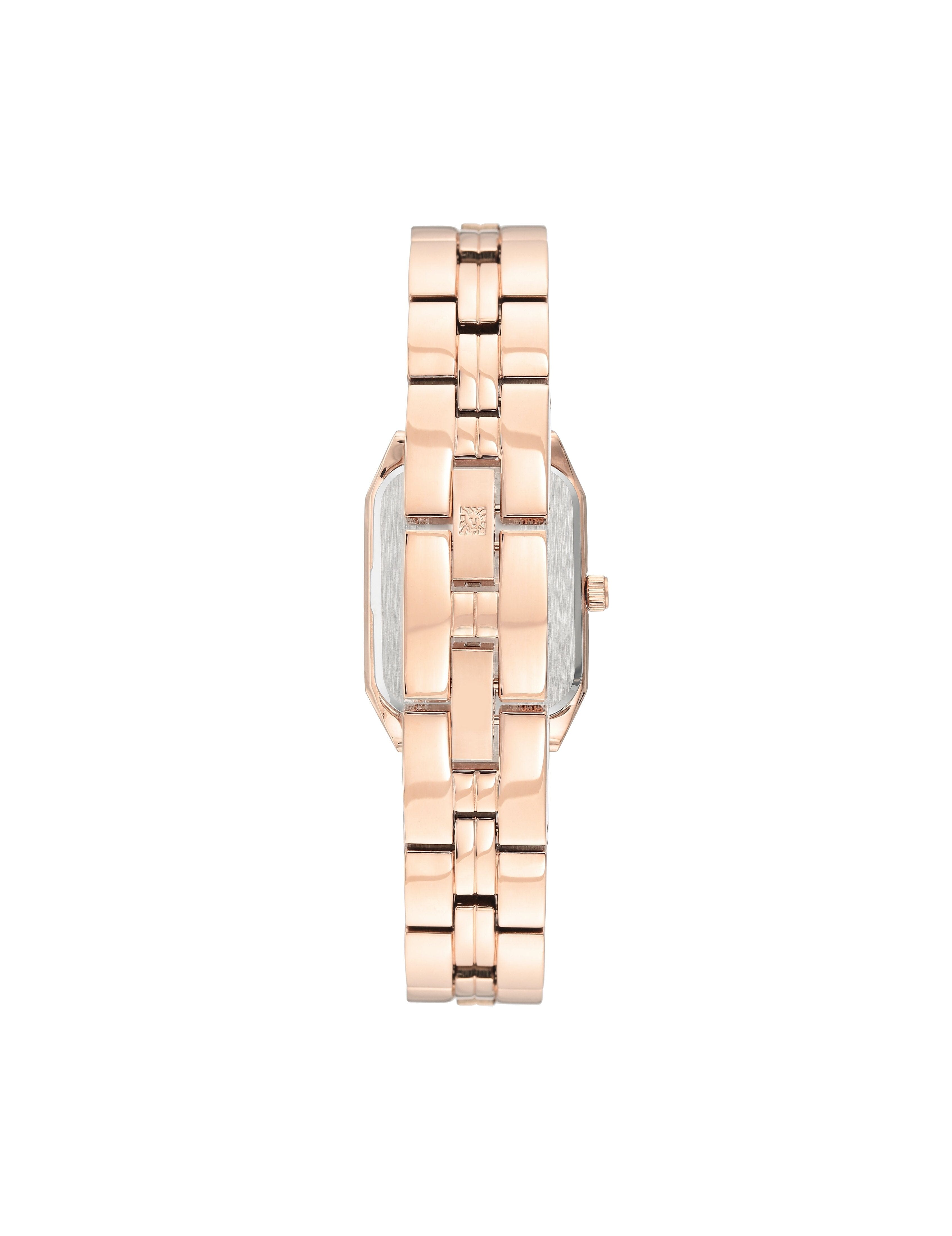 Octagonal Metal Bracelet Watch in Rose Gold - Anne Klein Rose-Tone