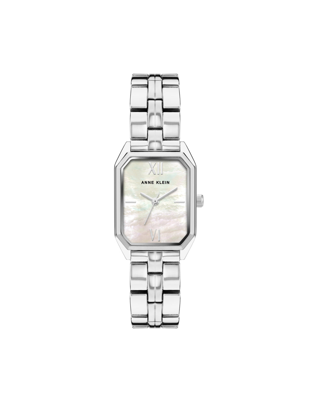 Octagonal Metal Bracelet Watch - Anne Klein Mother-of-pearl/Silver