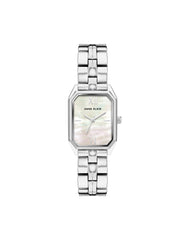 Octagonal Metal Bracelet Watch - Anne Klein Mother-of-pearl/Silver