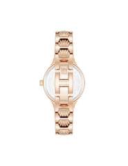 Shell Pattern Link Bracelet Watch - Anne Klein Rose-Tone