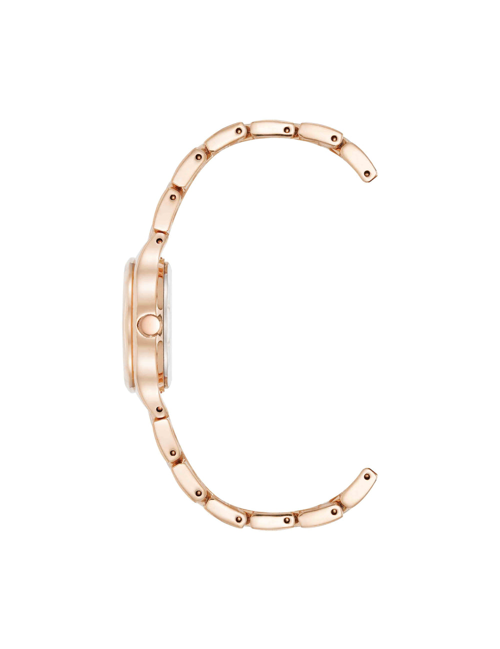 Shell Pattern Link Bracelet Watch - Anne Klein Rose-Tone