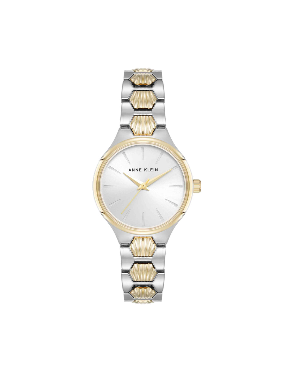 Shell Pattern Link Bracelet Watch - Anne Klein Two-Tone