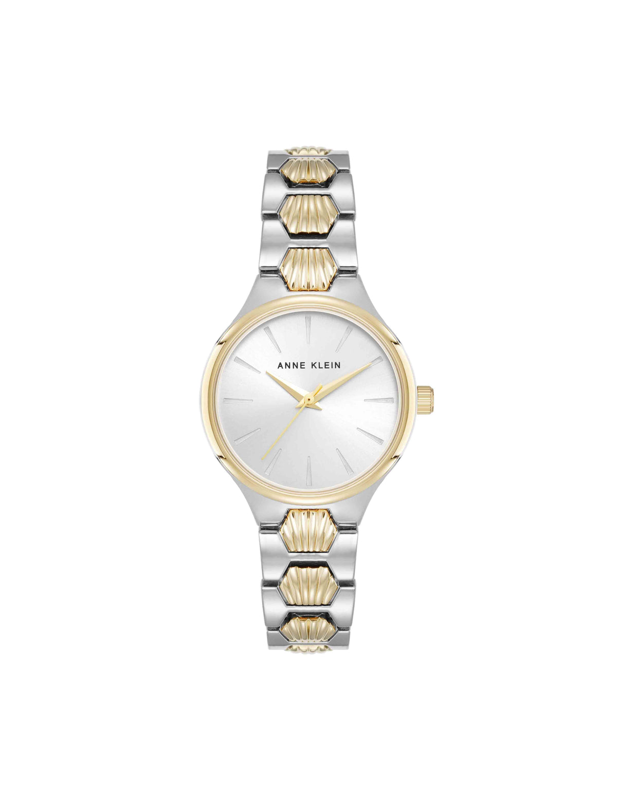 Shell Pattern Link Bracelet Watch - Anne Klein Two-Tone