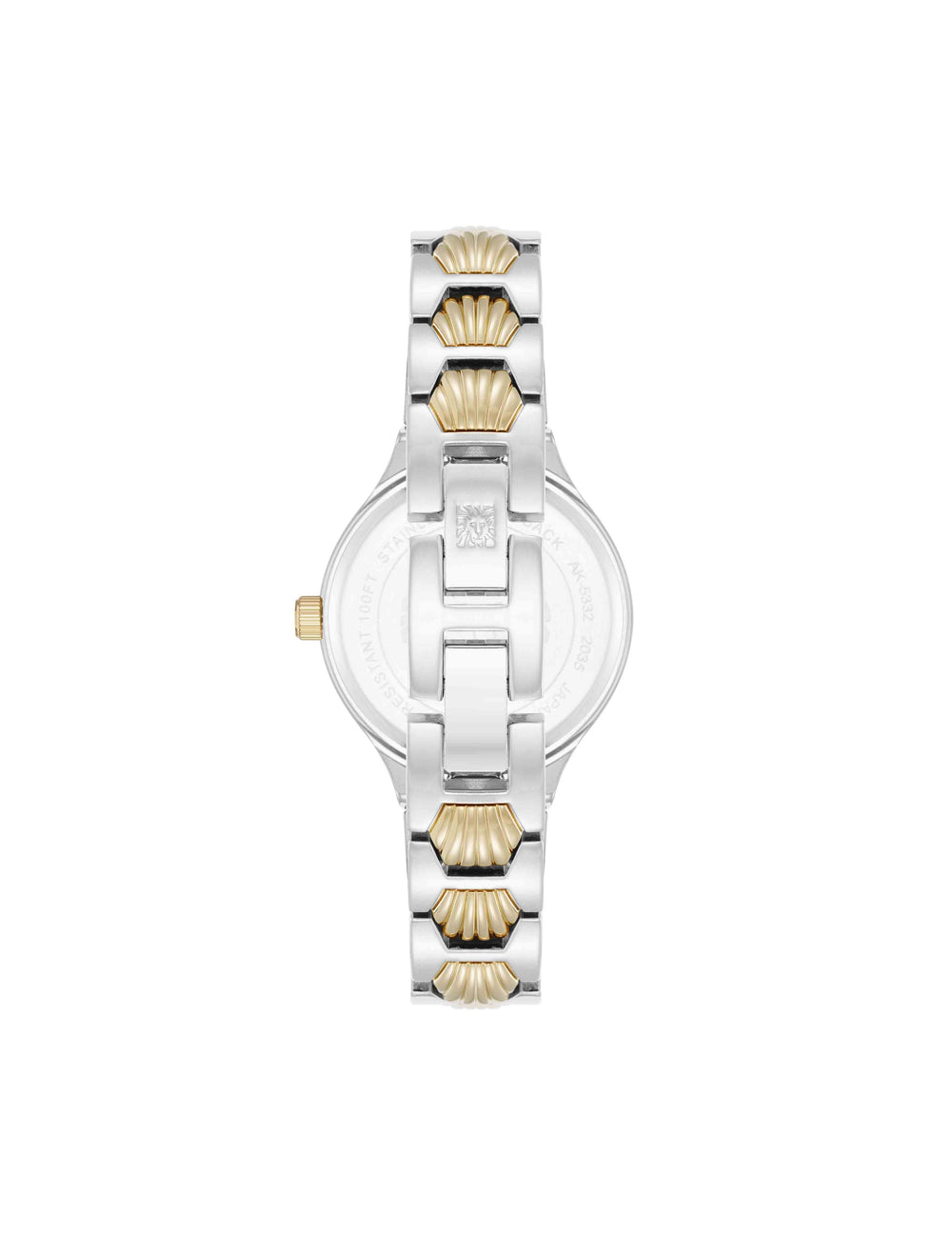 Shell Pattern Link Bracelet Watch - Anne Klein Two-Tone