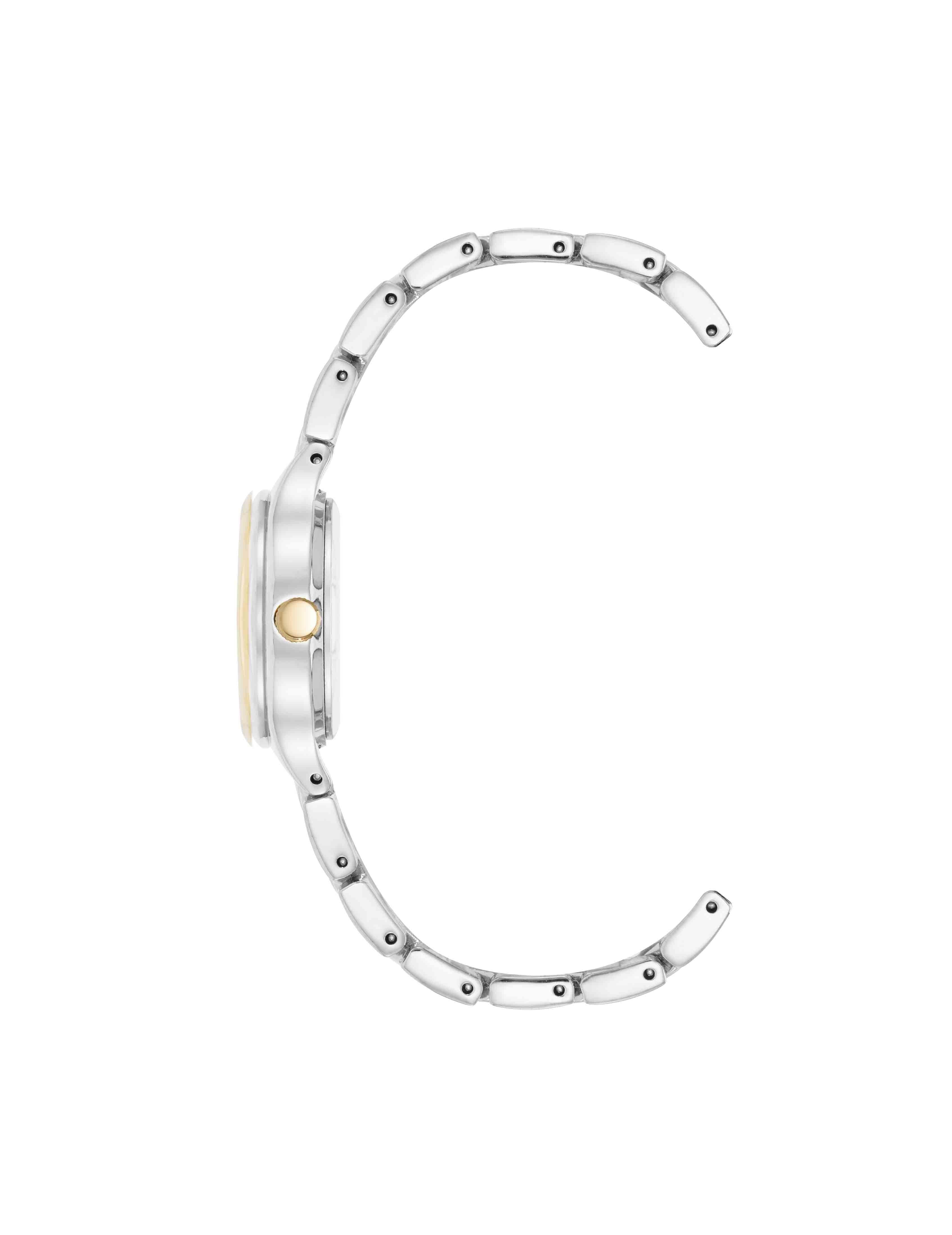 Shell Pattern Link Bracelet Watch - Anne Klein Two-Tone