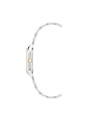Octagonal Metal Bracelet Watch - Anne Klein Silver&Rose-Tone