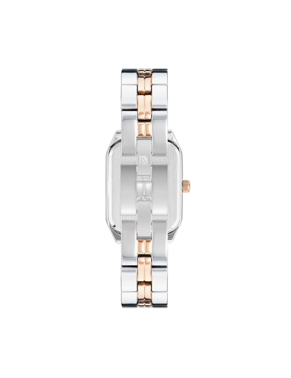 Octagonal Metal Bracelet Watch - Anne Klein Silver&Rose-Tone