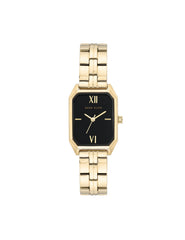 Octagonal Metal Bracelet Watch in Gold-Tone - Anne Klein Black&Gold-Tone
