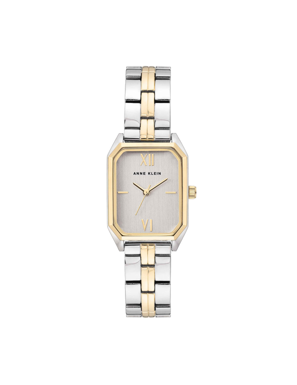 Octagonal Metal Bracelet Watch - Anne Klein Silver&Gold