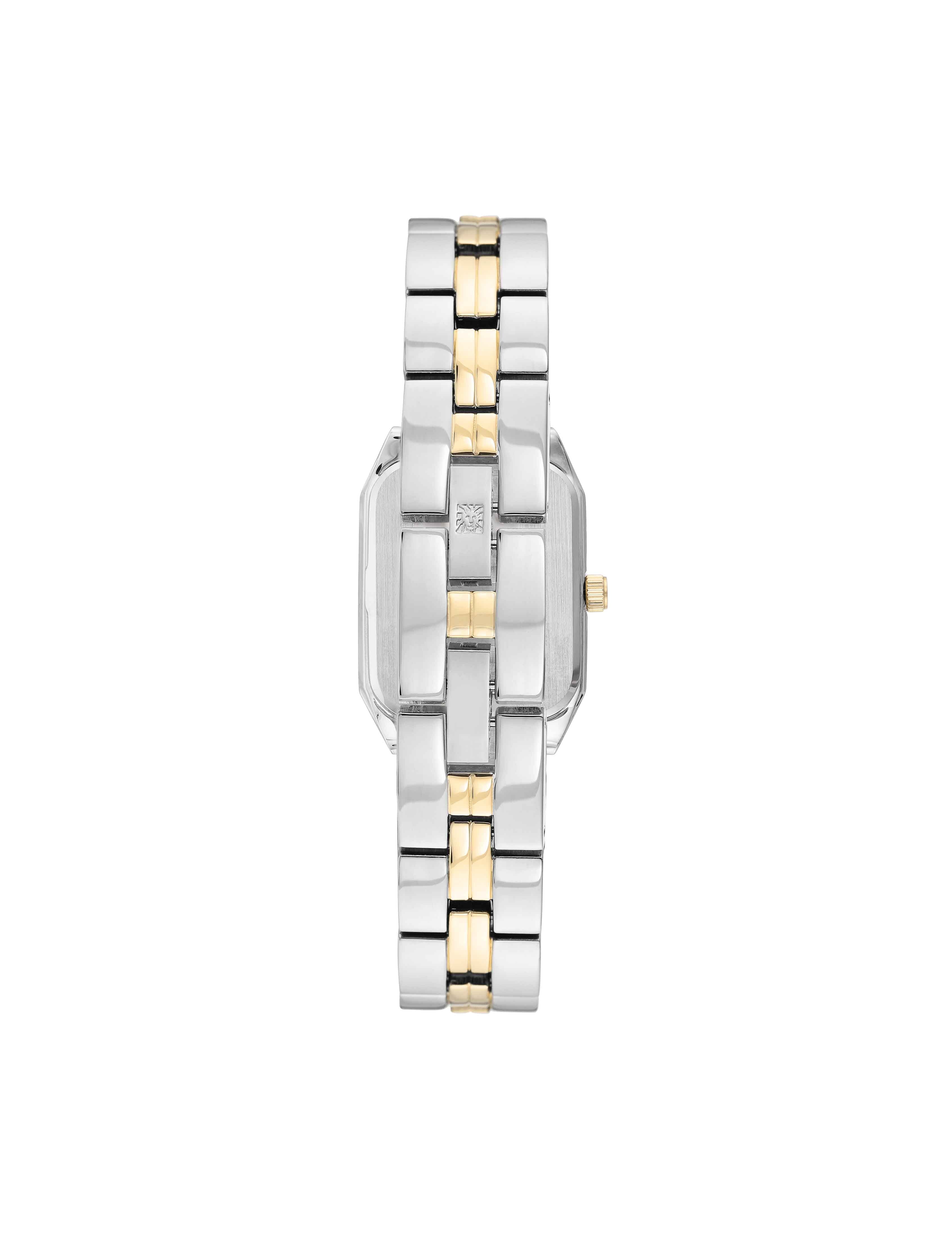Octagonal Metal Bracelet Watch - Anne Klein Silver&Gold