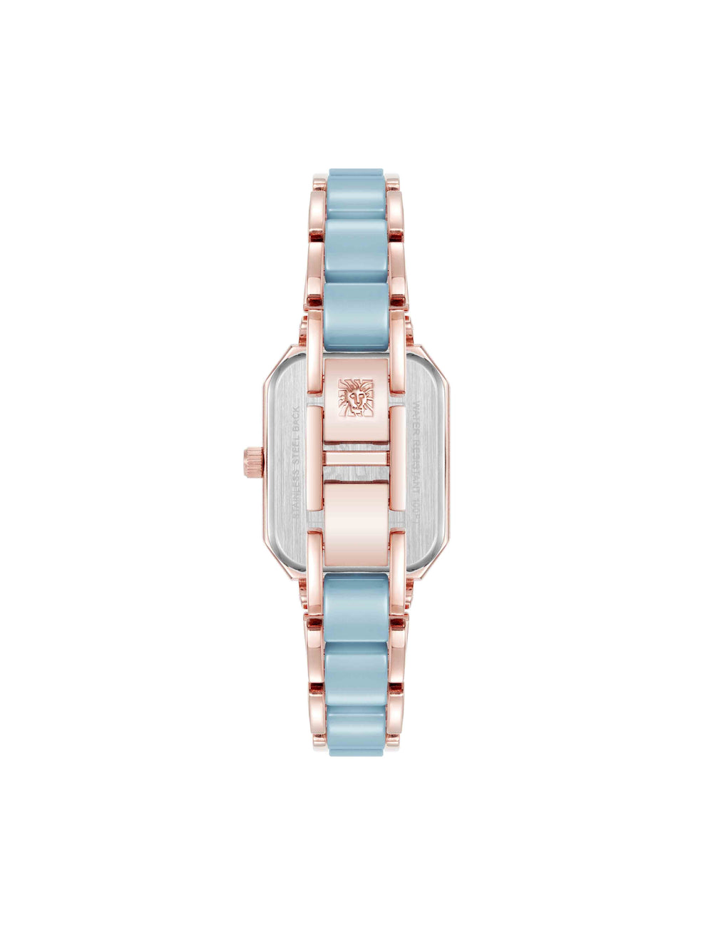 Octagonal Shaped Ceramic Bracelet Watch - Anne Klein Aqua Blue/Rose Gold-Tone