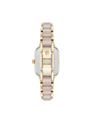 Octagonal Shaped Ceramic Bracelet Watch - Anne Klein Tan/Gold-Tone