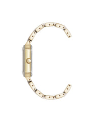 Octagonal Shaped Ceramic Bracelet Watch - Anne Klein Tan/Gold-Tone