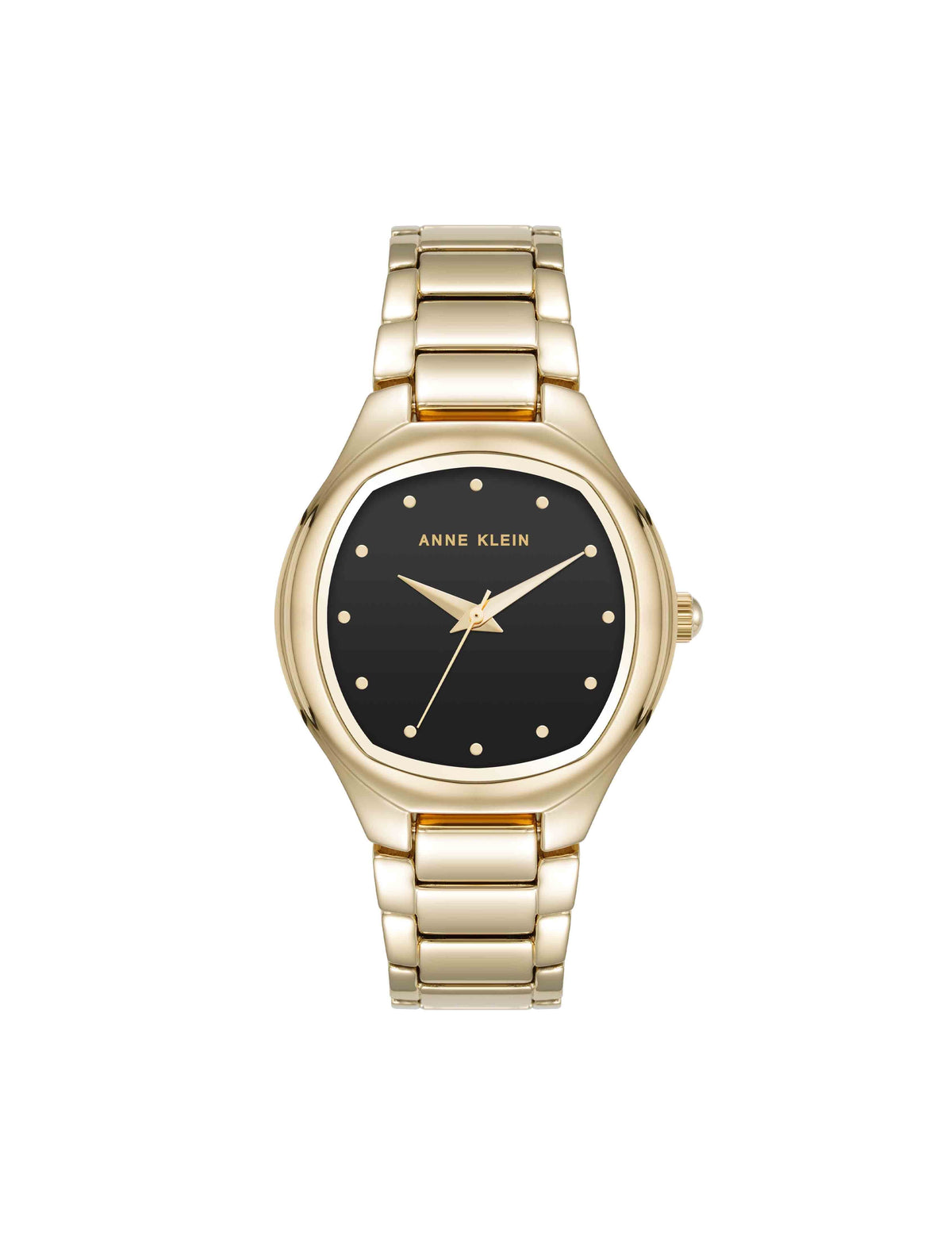 Cushion Case Metal Bracelet Watch - Anne Klein Black/Gold-Tone