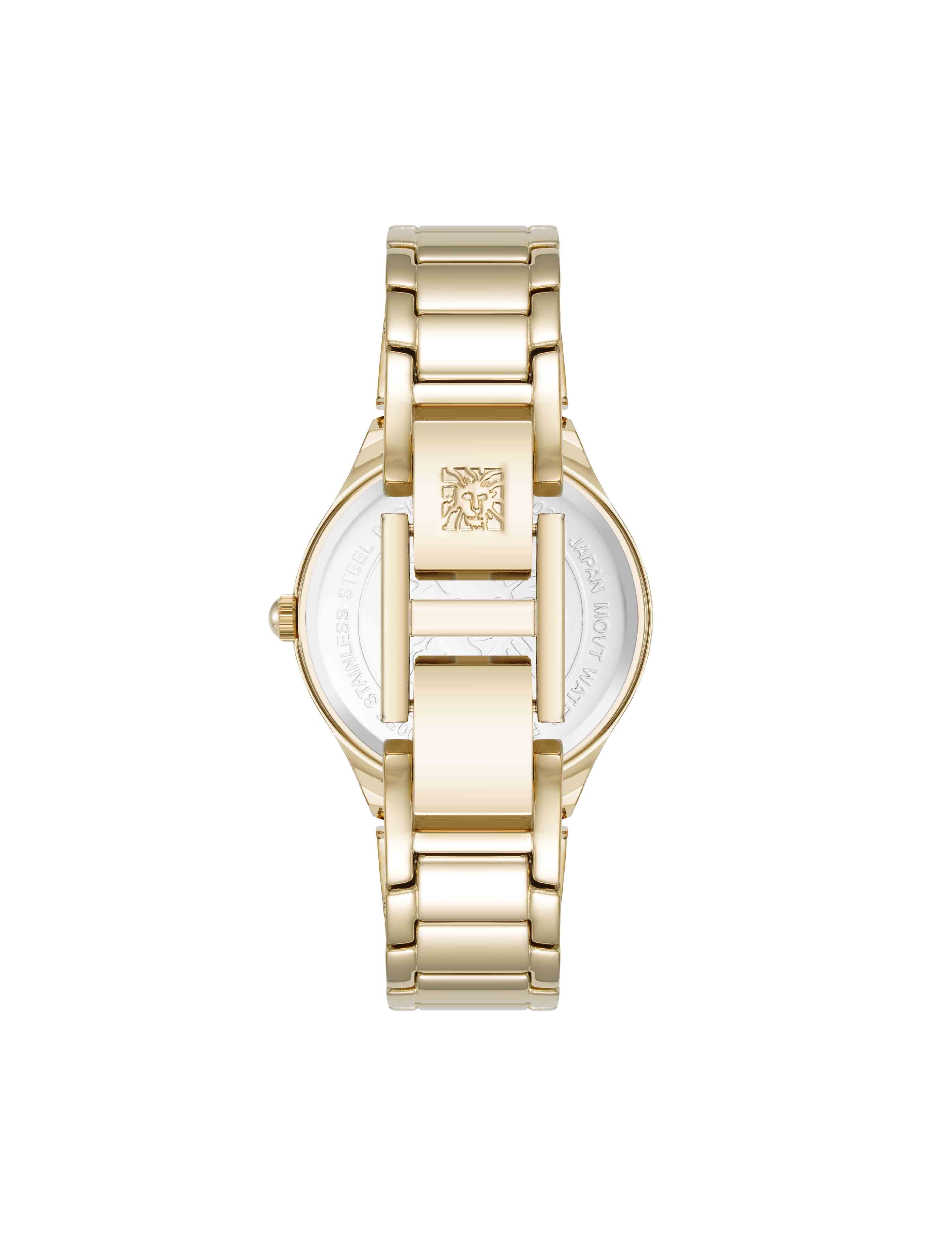 Cushion Case Metal Bracelet Watch - Anne Klein Black/Gold-Tone