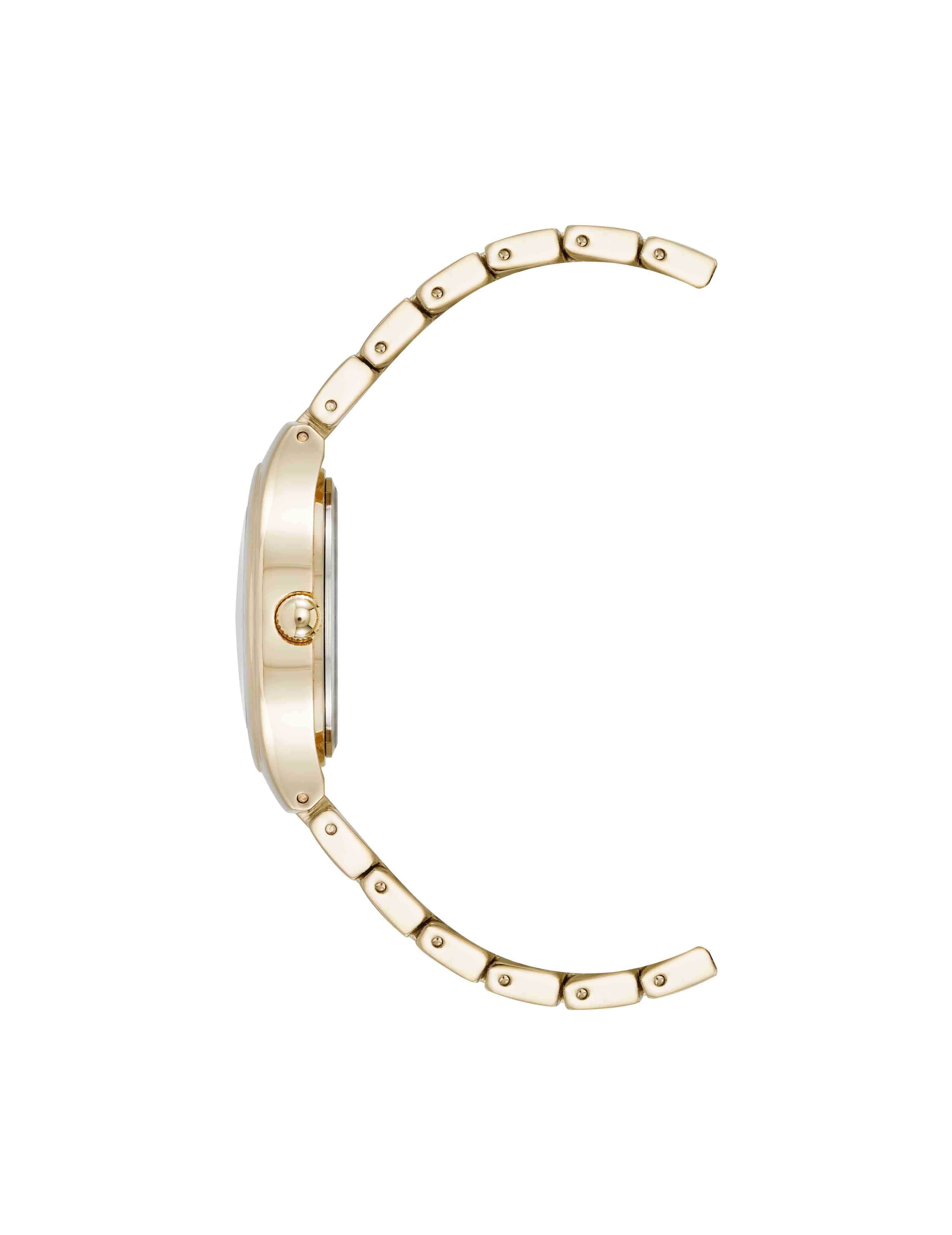 Cushion Case Metal Bracelet Watch - Anne Klein Black/Gold-Tone