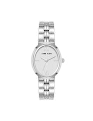 Minimalist Oval Case Watch - Anne Klein Silver-Tone