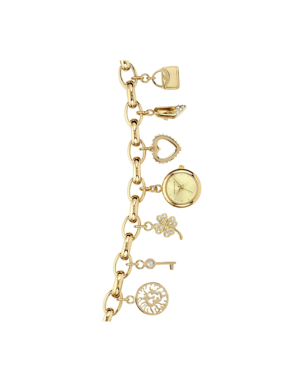 Crystal Charm Bracelet Watch in Gold-Tone - Anne Klein
