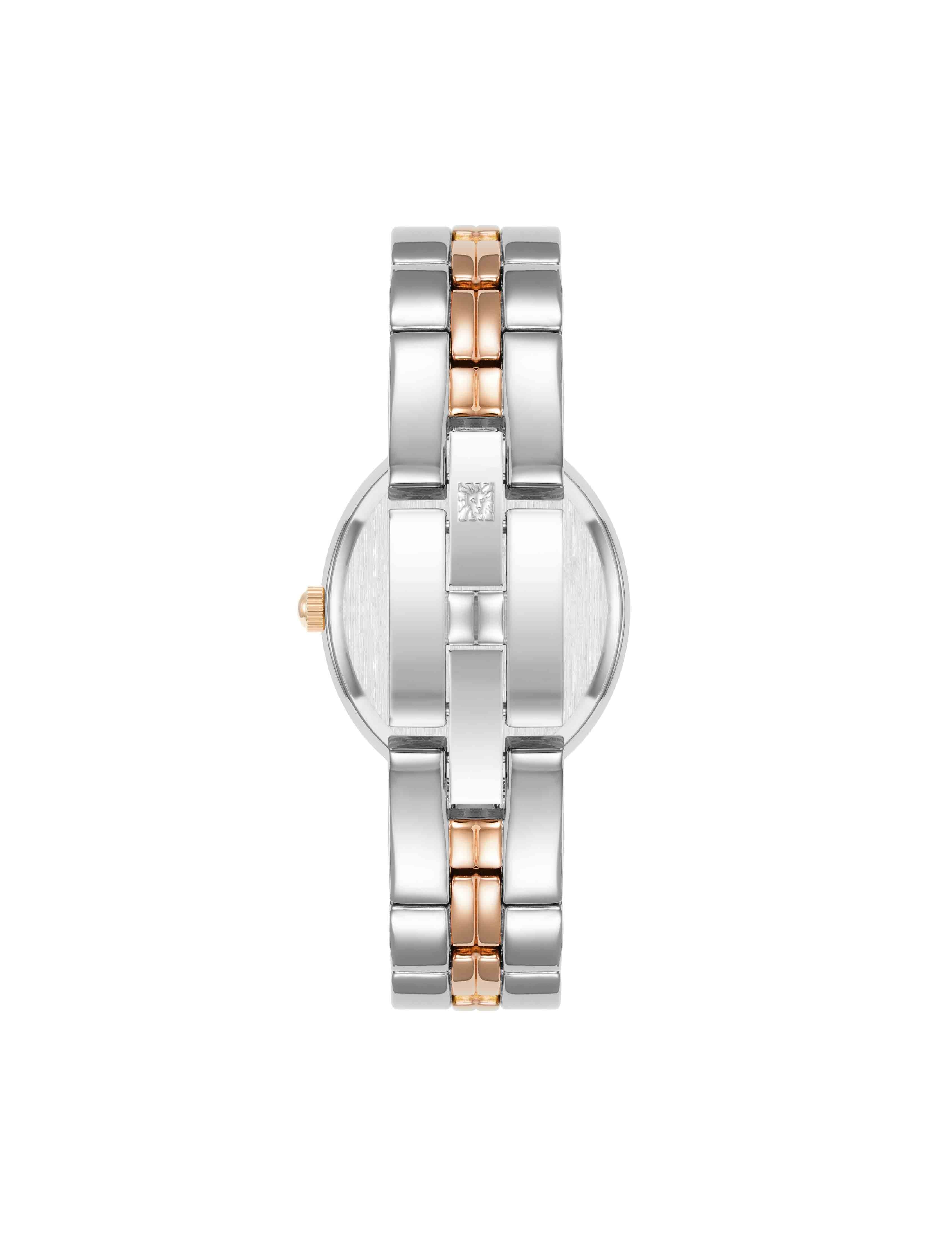 Minimalist Oval Case Watch - Anne Klein Silver-Tone/Rose-Tone