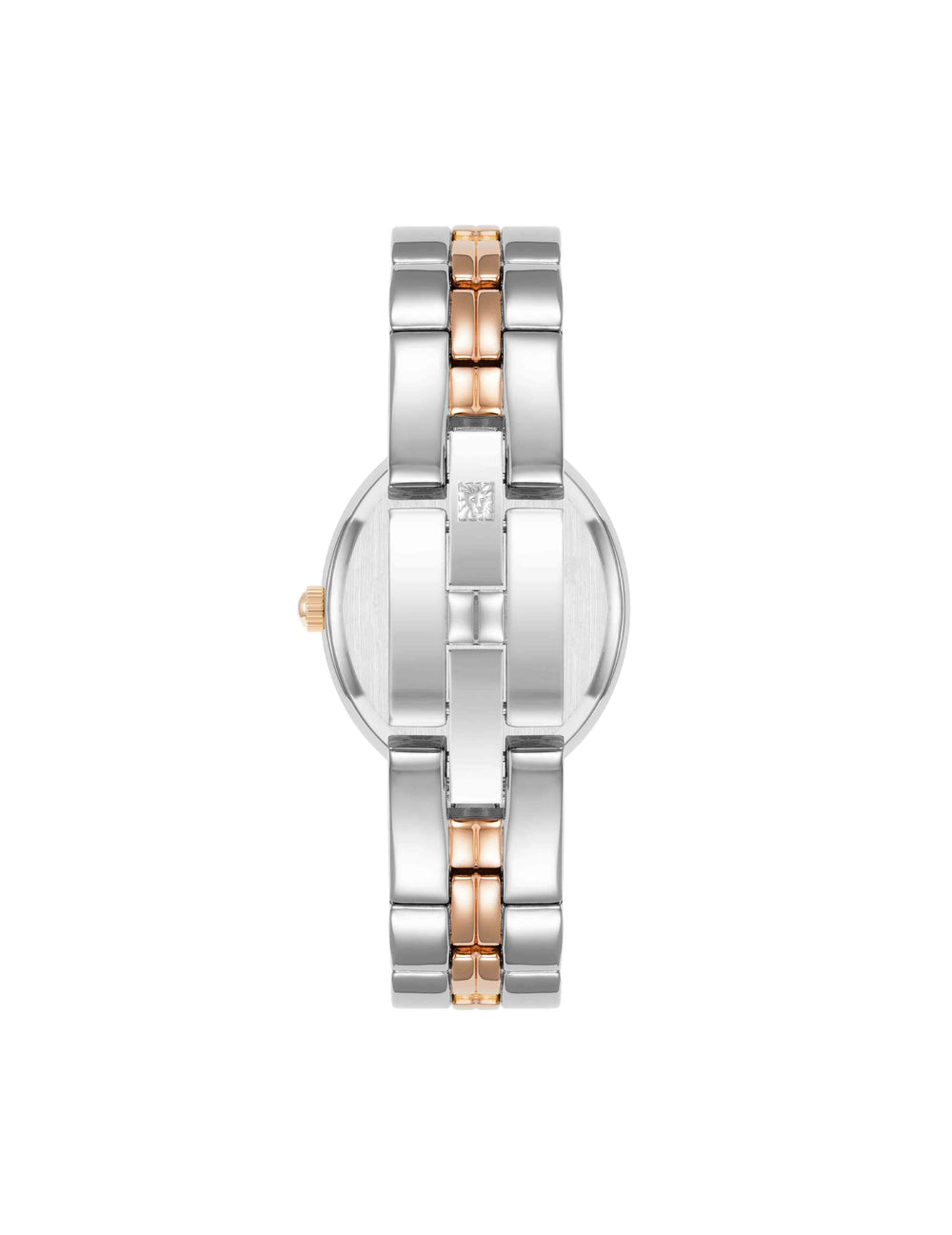Minimalist Oval Case Watch - Anne Klein Silver-Tone/Rose-Tone