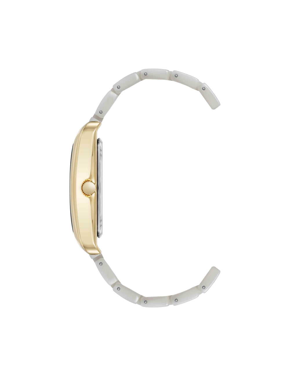 Delicate Rectangular Acetate Link Bracelet Watch - Anne Klein Ivory/Gold-Tone