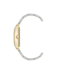 Delicate Rectangular Acetate Link Bracelet Watch - Anne Klein Ivory/Gold-Tone
