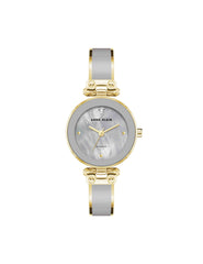 Diamond Accent Bangle Watch - Anne Klein Light Grey/Gold-Tone