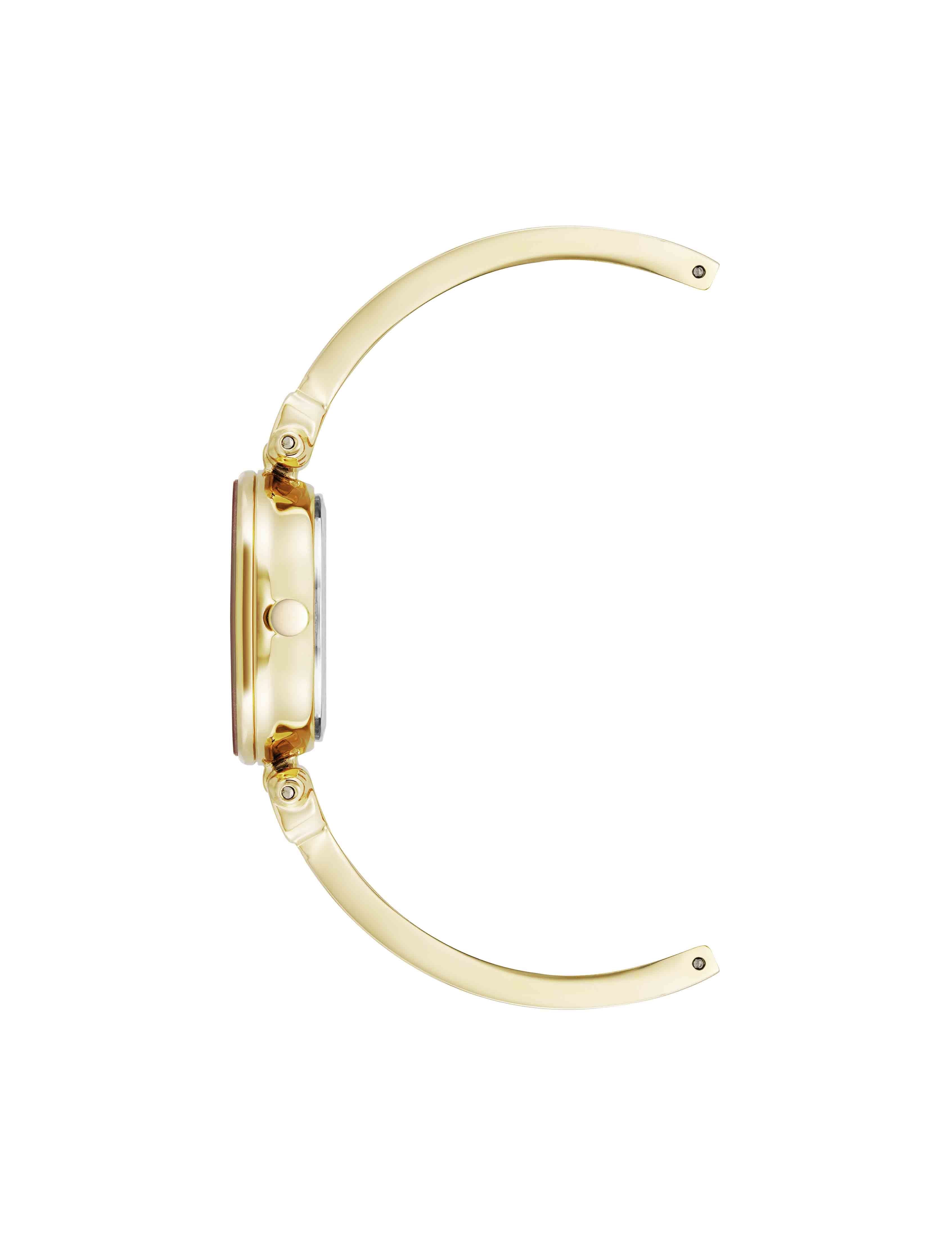 Diamond Accent Bangle Watch - Anne Klein Light Grey/Gold-Tone