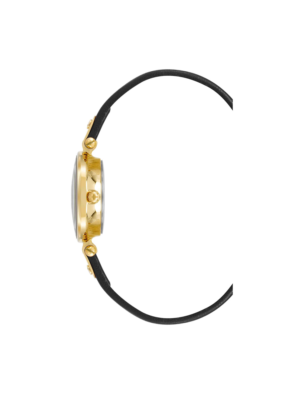 Essential Leather Strap Watch - Anne Klein Black/ Gold-Tone