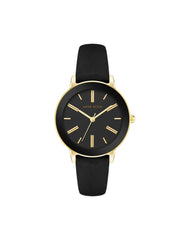 Minimalist Round Dial Watch - Anne Klein Black/Gold-Tone