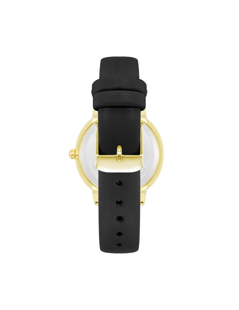 Minimalist Round Dial Watch - Anne Klein Black/Gold-Tone