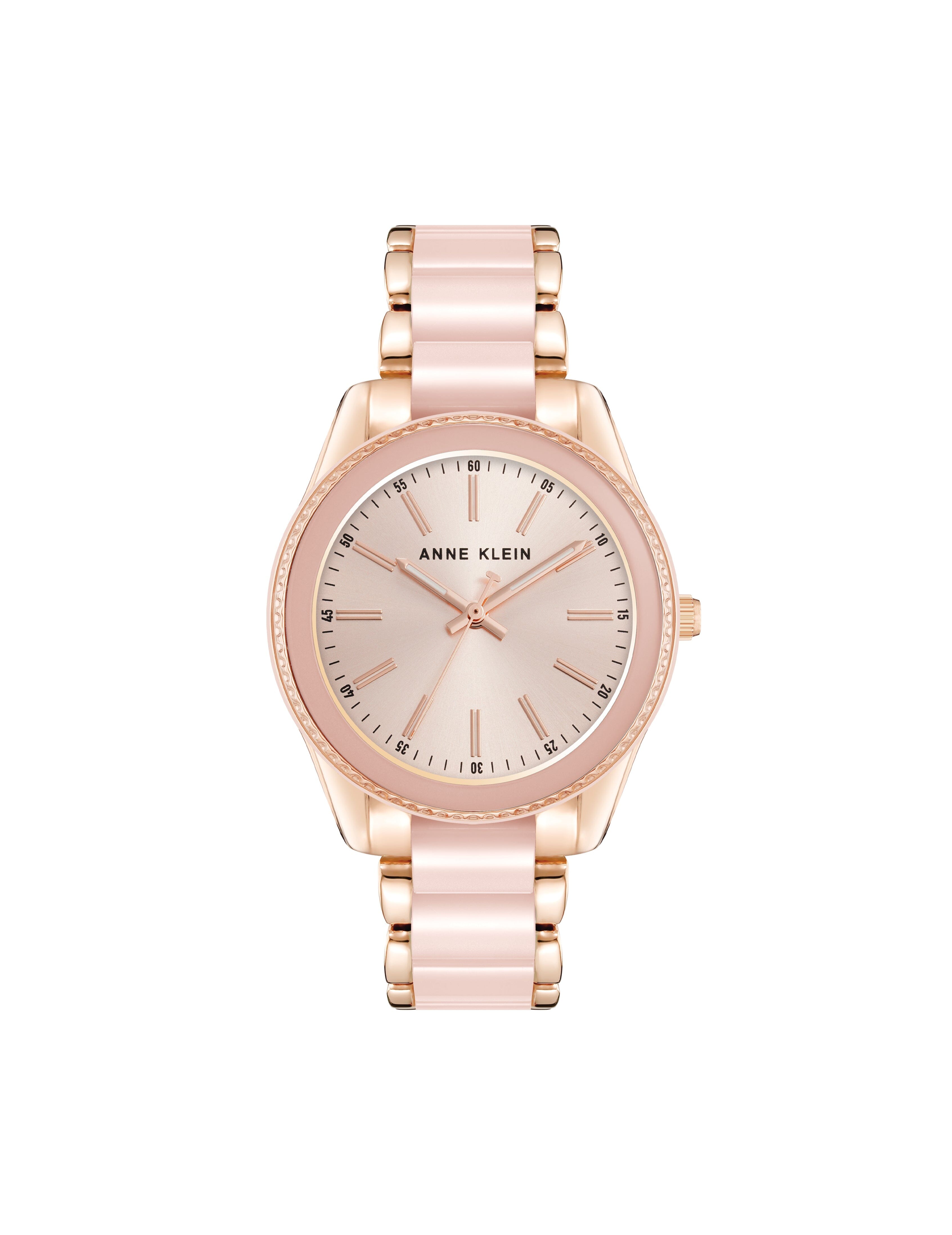 Acetate Link Bracelet Watch - Anne Klein Blush/Rose Gold-Tone