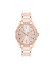 Acetate Link Bracelet Watch - Anne Klein Blush/Rose Gold-Tone