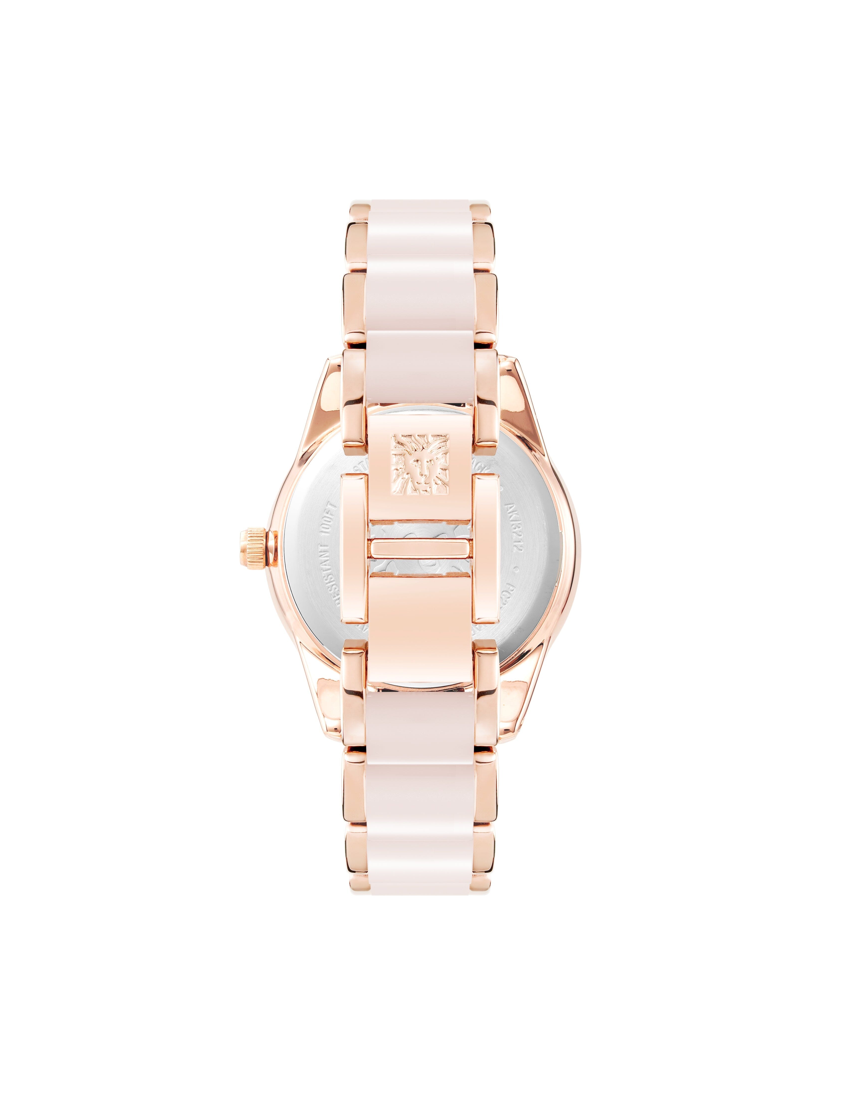Acetate Link Bracelet Watch - Anne Klein Blush/Rose Gold-Tone
