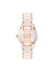 Acetate Link Bracelet Watch - Anne Klein Blush/Rose Gold-Tone