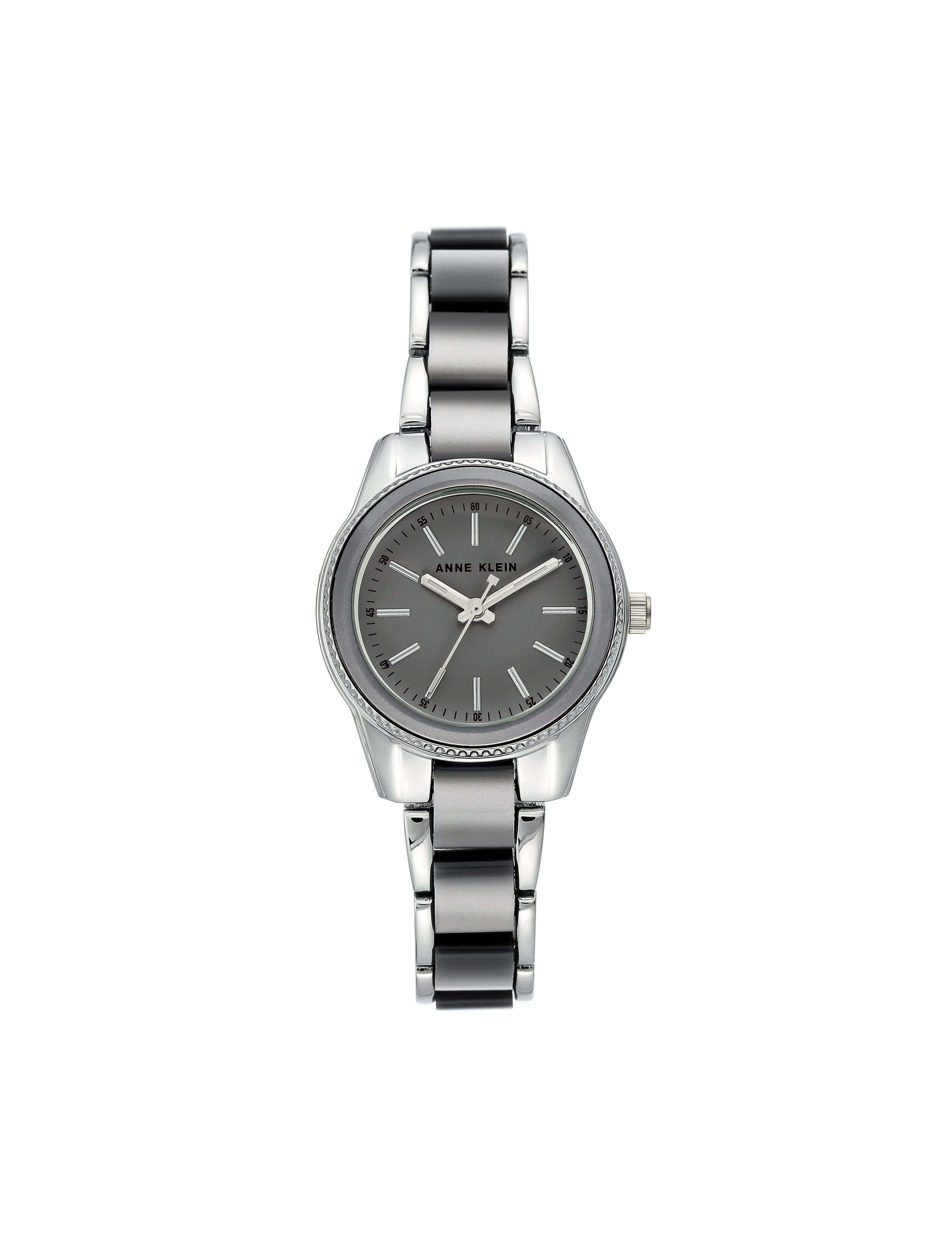 Acetate Bracelet Link Watch - Anne Klein Grey/Silver-Tone