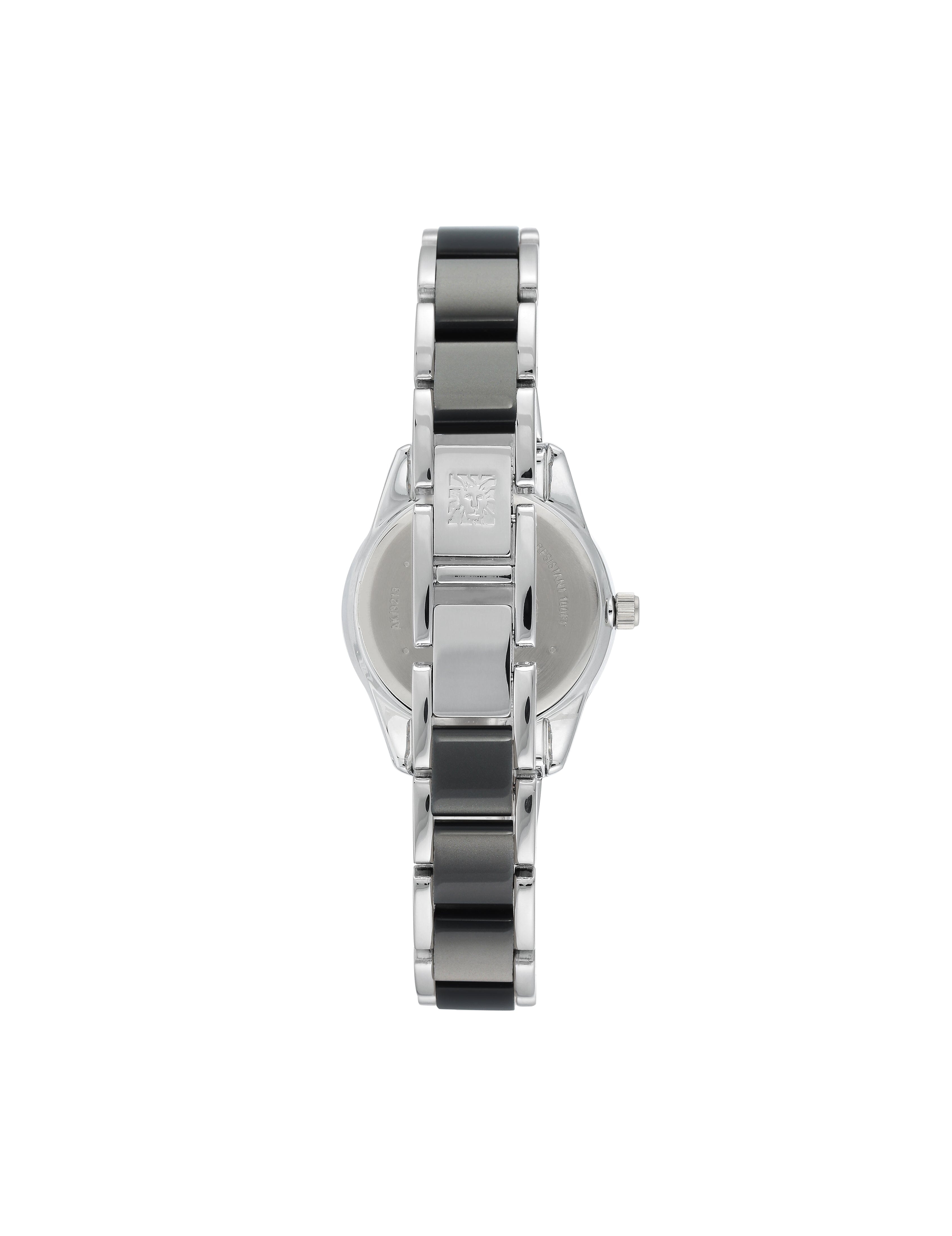 Acetate Bracelet Link Watch - Anne Klein Grey/Silver-Tone