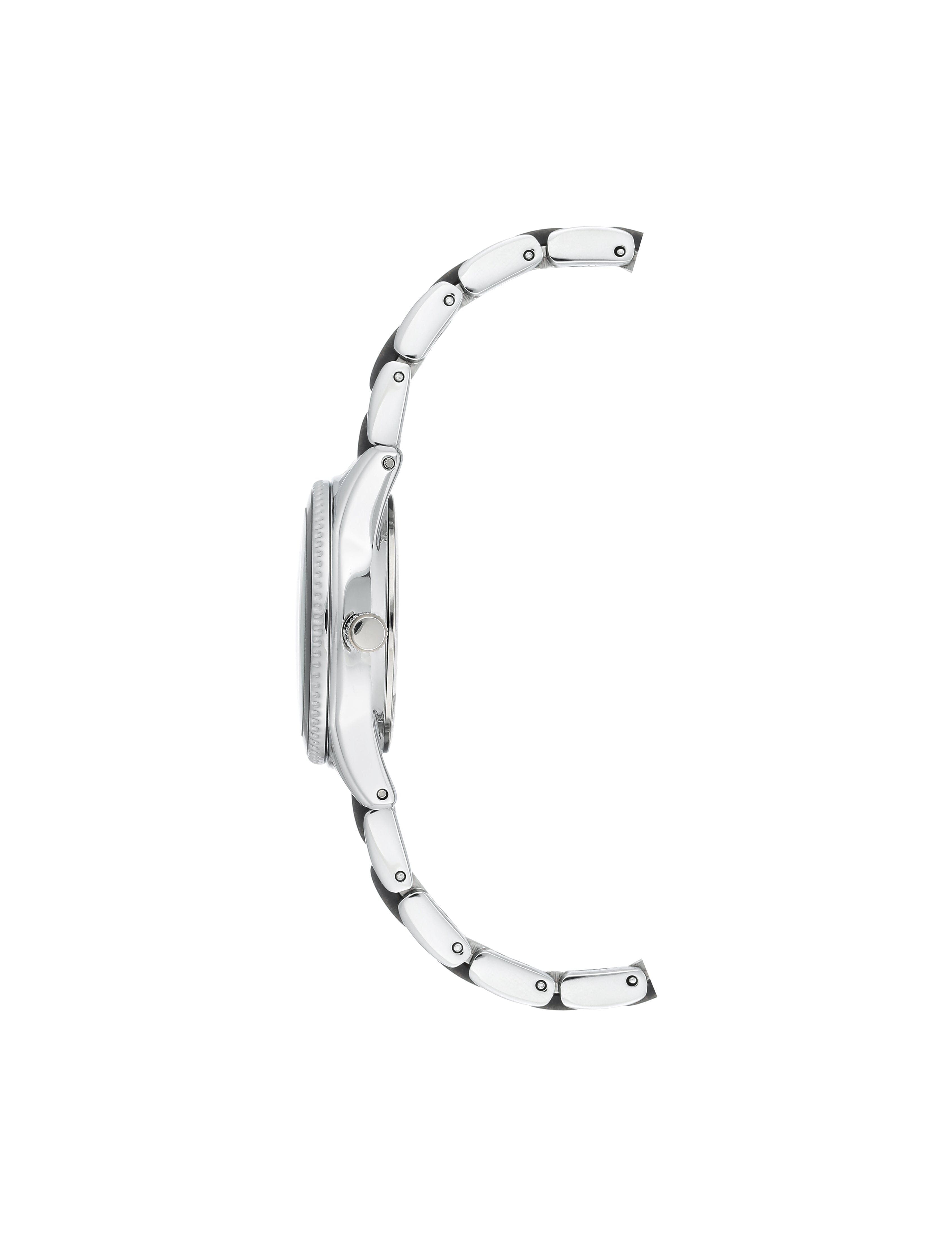 Acetate Bracelet Link Watch - Anne Klein Grey/Silver-Tone