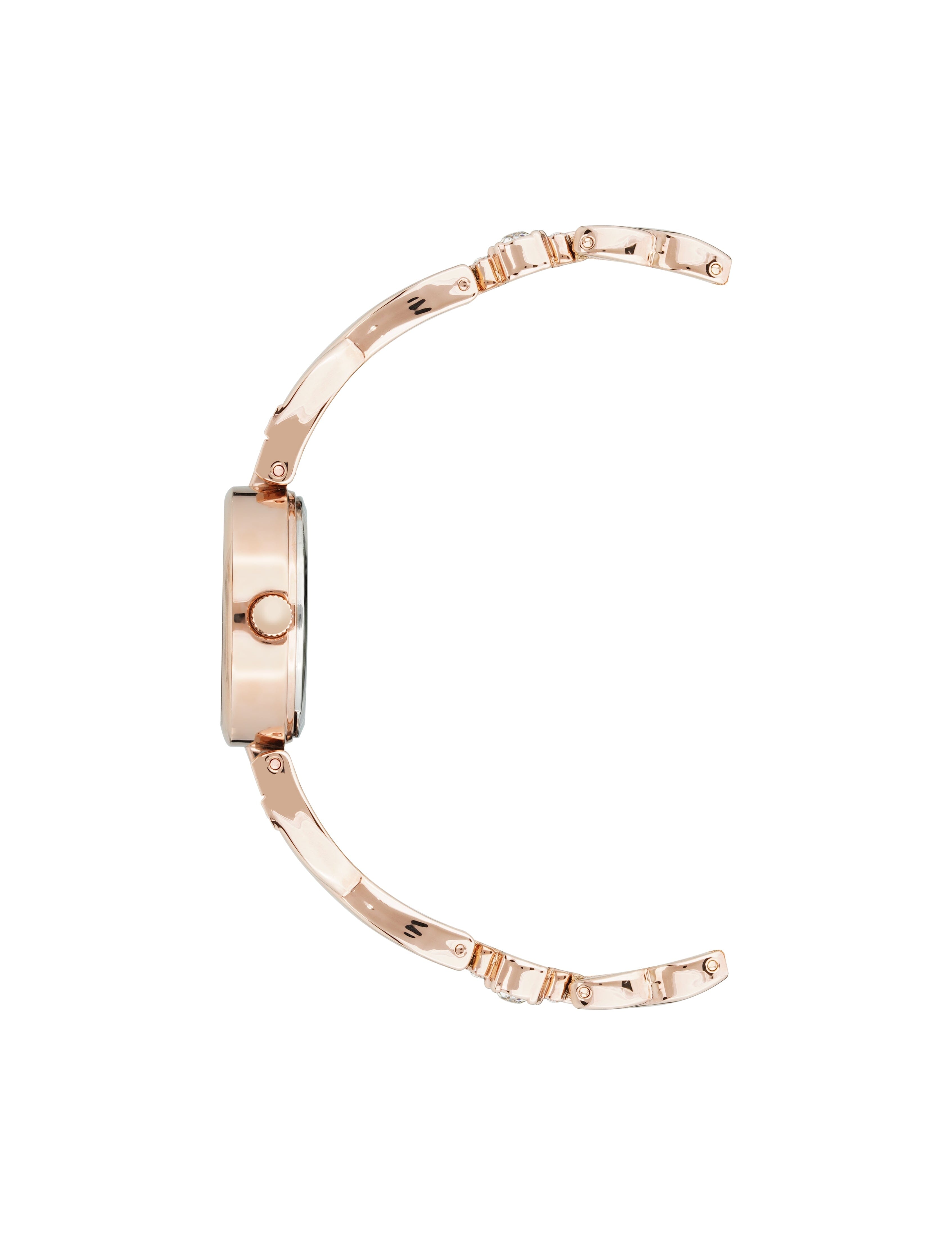 Crystal Accented Watch & Bracelet Set - Anne Klein Rose-Tone