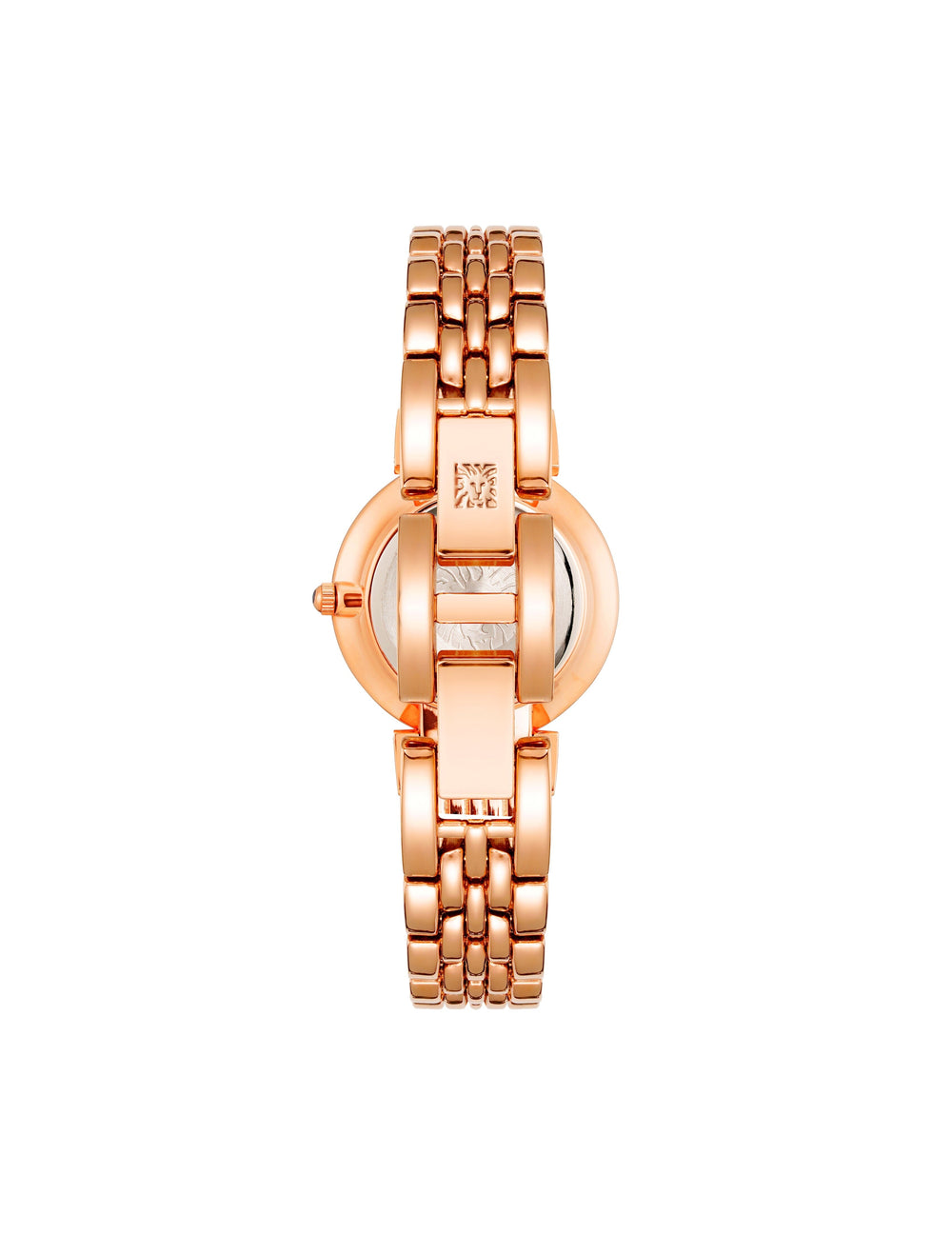 Premium Crystal Watch - Anne Klein Rose-Tone/Navy Blue