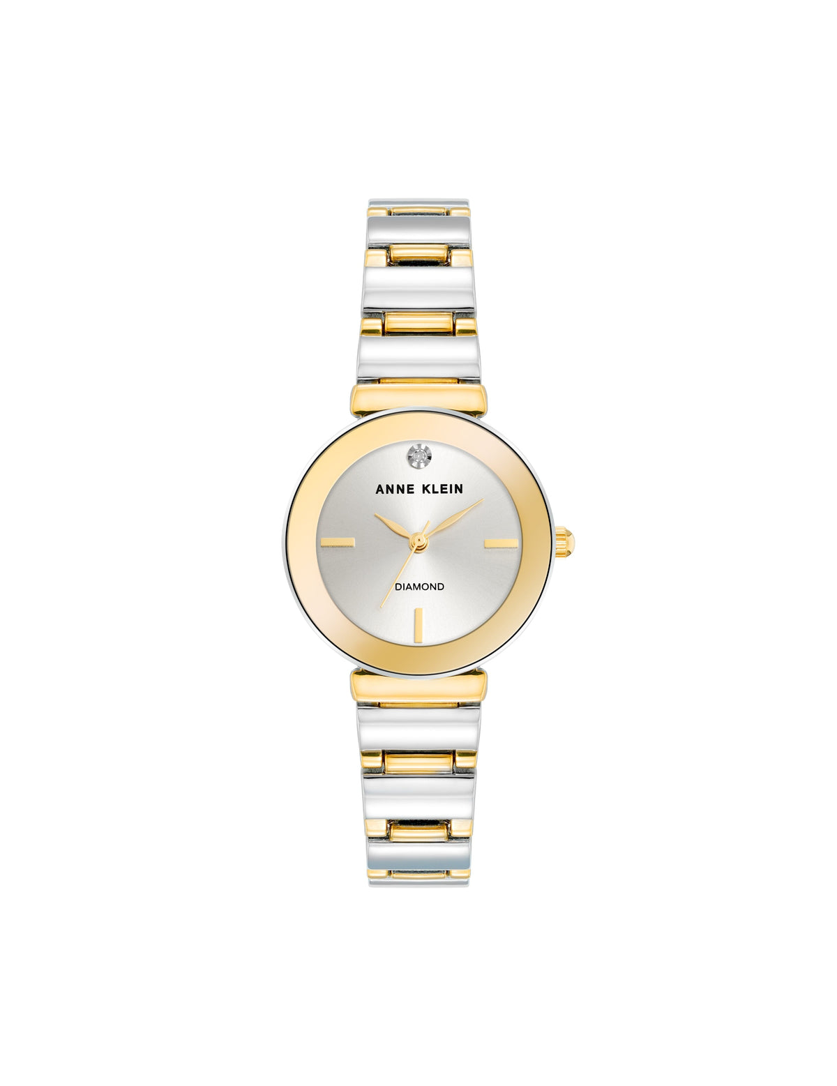 Diamond Accented Watch - Anne Klein Two-Tone