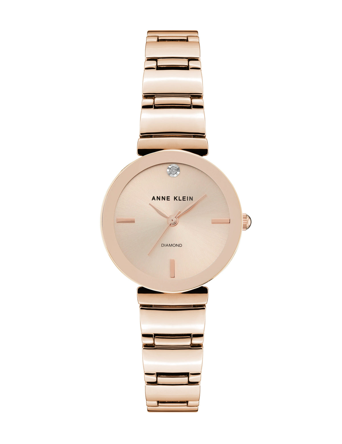 Diamond Bracelet Watch - Anne Klein Rose-Tone