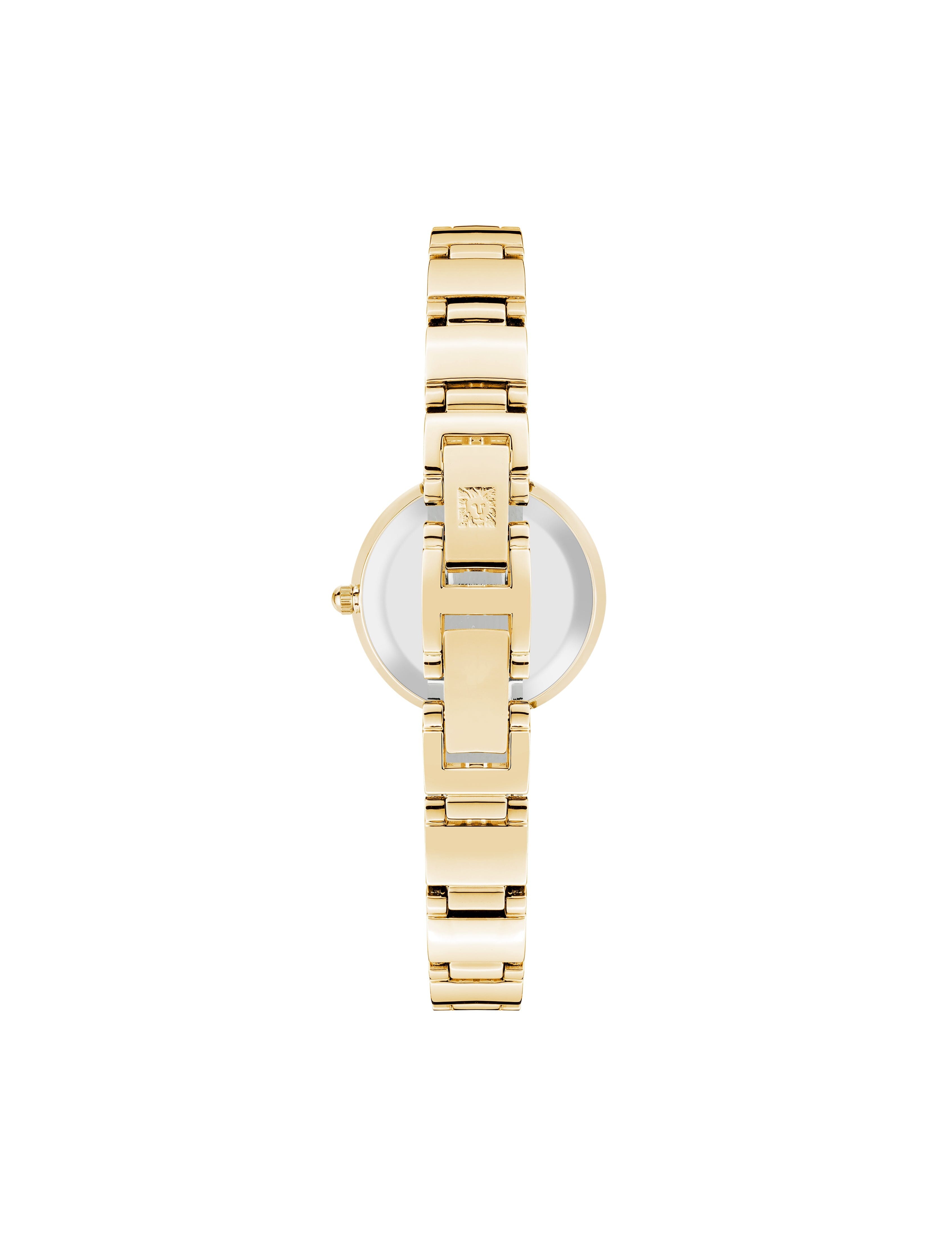 Diamond Accented Bracelet Watch - Anne Klein Gold-Tone