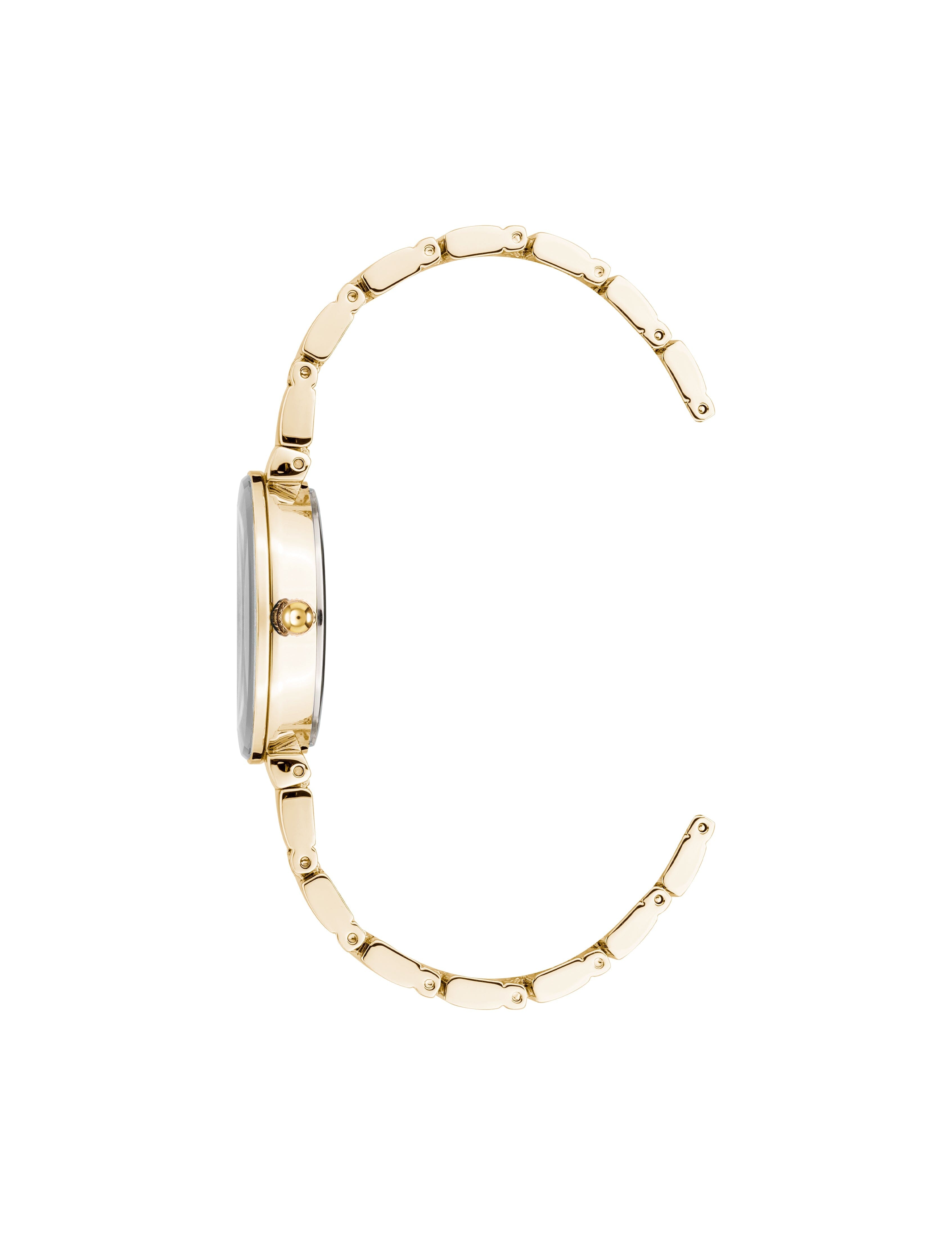 Diamond Accented Bracelet Watch - Anne Klein Gold-Tone