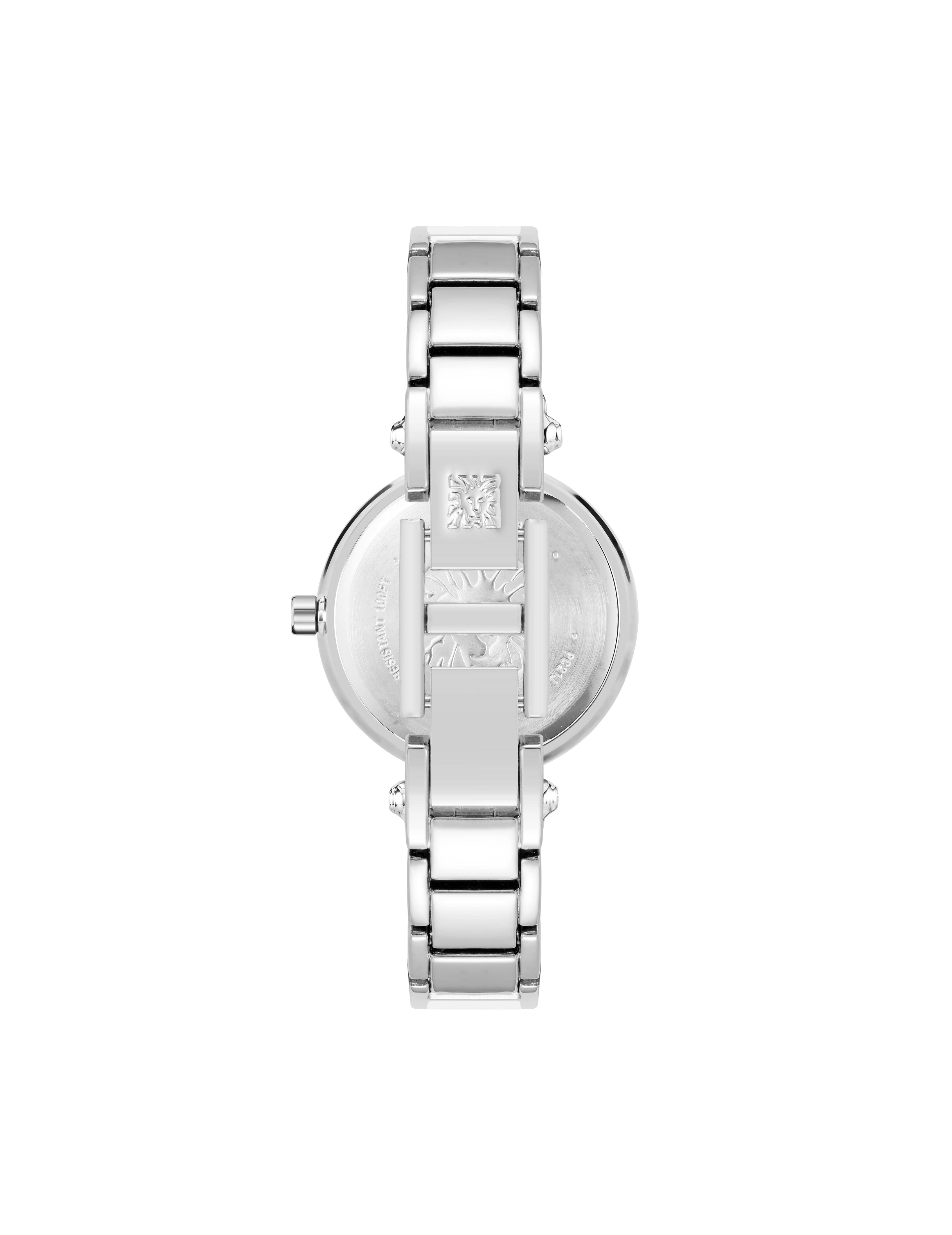 Diamond Accent Bracelet Watch - Anne Klein White/Silver-Tone