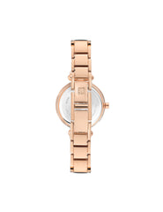 Diamond Accent Watch Bangle - Anne Klein Black/Rose-Tone